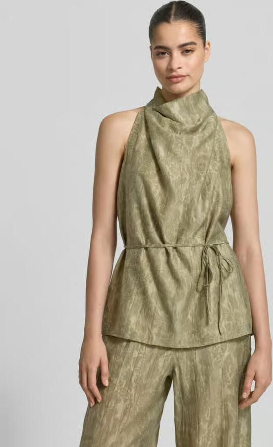 Jake*s Collection Top met halter van blouse met strikceintuur - Foto 2