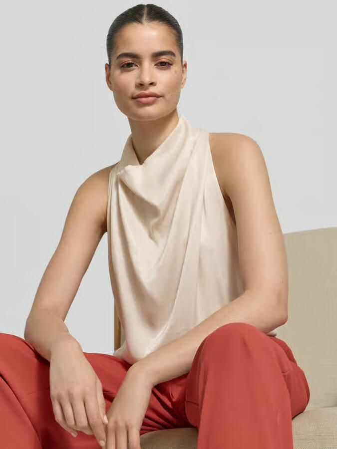 Jake*s Collection Top met halter van mix van viscose en lyocell