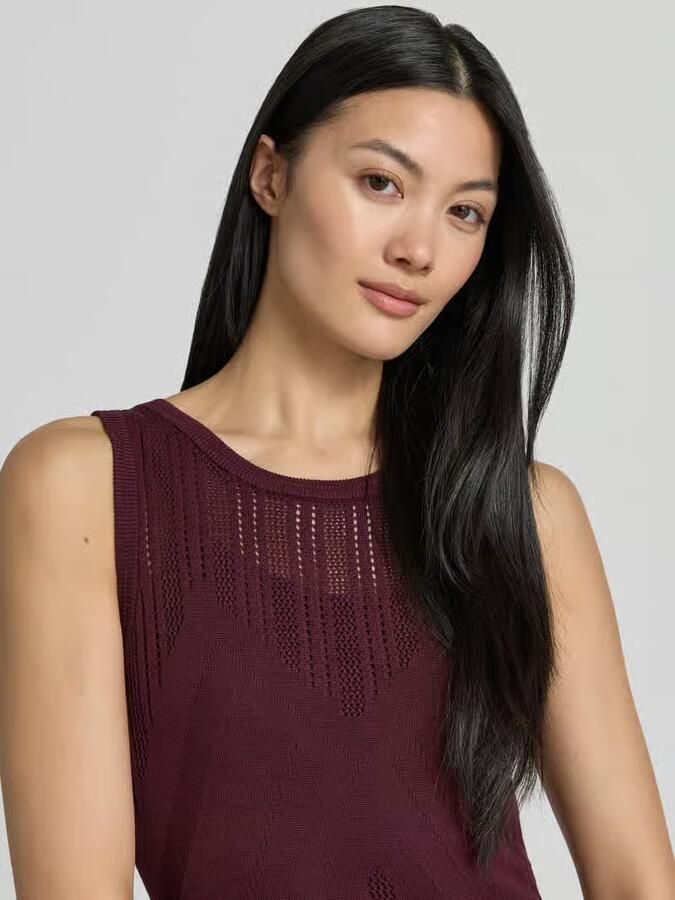 Jake*s Collection tricotjurk met ronde hals