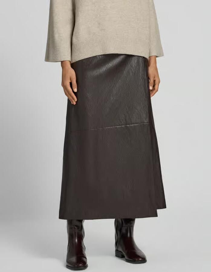 Jake*s Collection Uitlopende midi-rok met viscose-aandeel - Foto 3