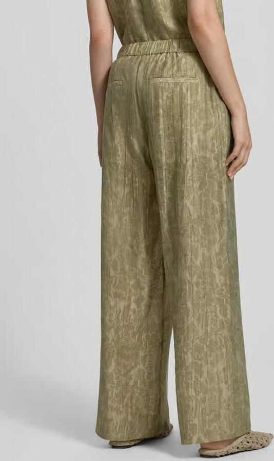 Jake*s Collection Wide fit stoffen broek van lyocellmix - Foto 3