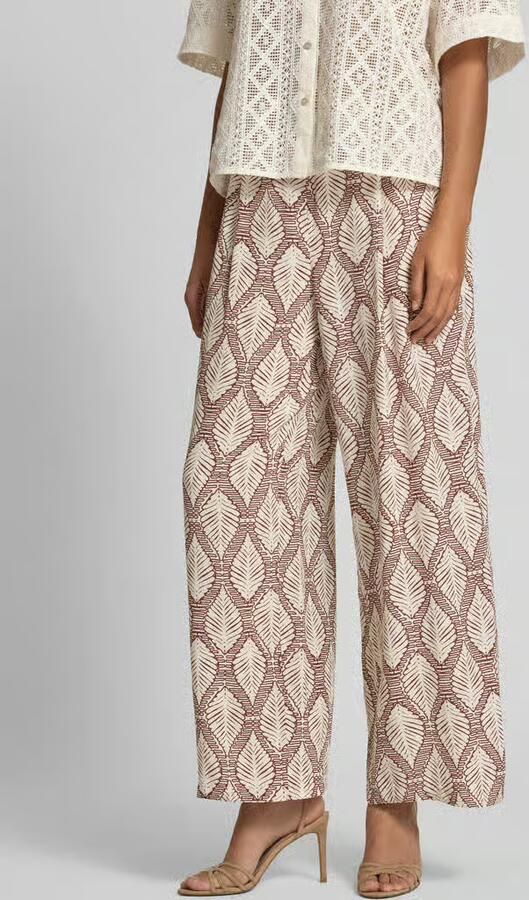 Jake*s Collection Wide leg stoffen broek met bandplooien - Foto 2