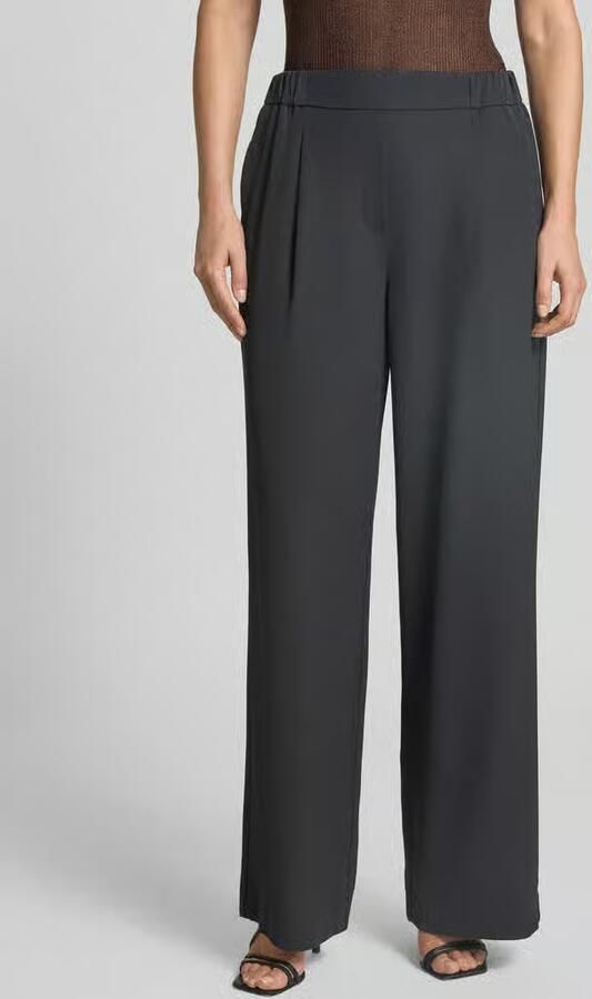 Jake*s Collection Wide leg stoffen broek met elastische band - Foto 2