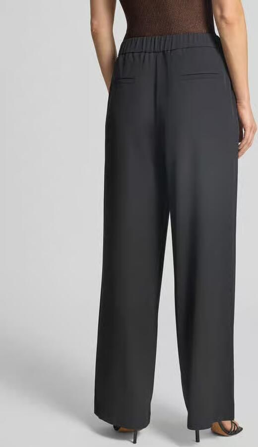 Jake*s Collection Wide leg stoffen broek met elastische band - Foto 3