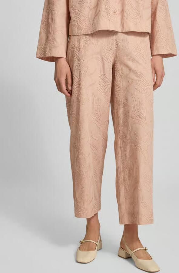 Jake*s Collection Wide leg stoffen broek met motiefstitching - Foto 2