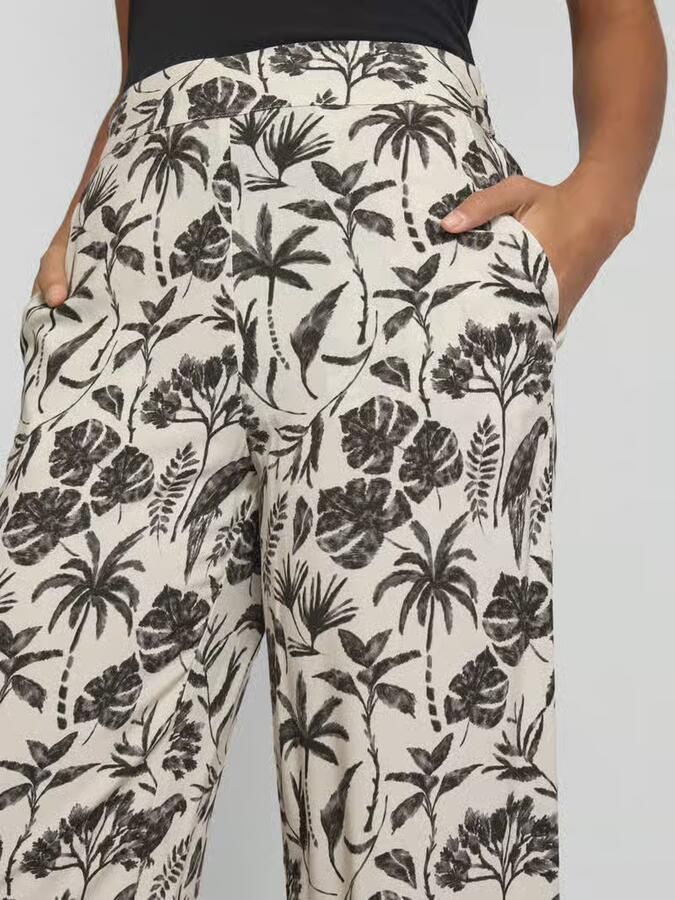 Jake*s Collection Wide leg stoffen broek met steekzakken