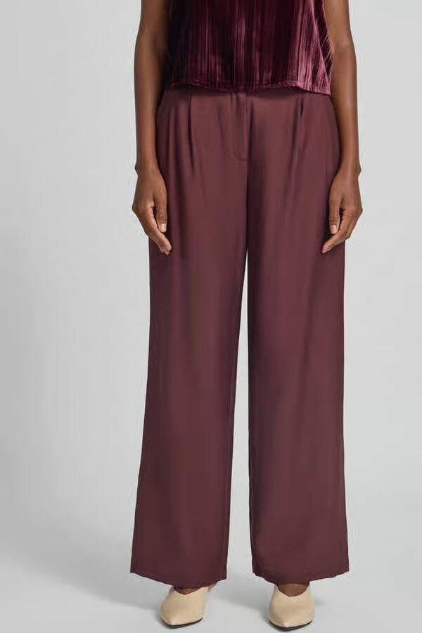 Jake*s Collection Wide Leg wijdte broek van lyocellmix met wol met wol model 'P076' - Foto 2