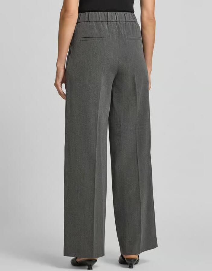 Jake*s Collection Zakelijke broek met persplooien van viscosemix - Foto 2
