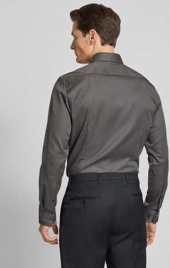 Jake*s Regular fit zakelijk overhemd van viscose met kentkraag
