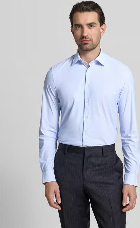 Jake*s Slim Fit business-overhemd met Kentkraag - Foto 4