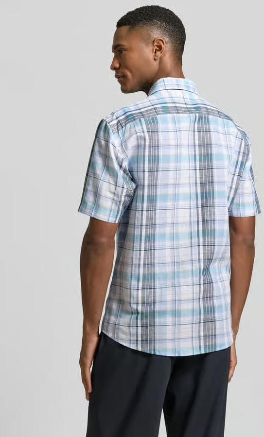 Jake*s Slim fit business-overhemd van linnenmix met kentkraag - Foto 2