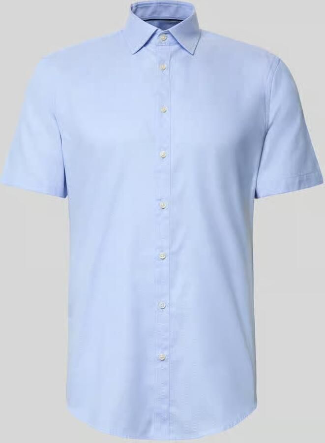 Jake*s slim fit businessoverhemd van katoen met kentkraag