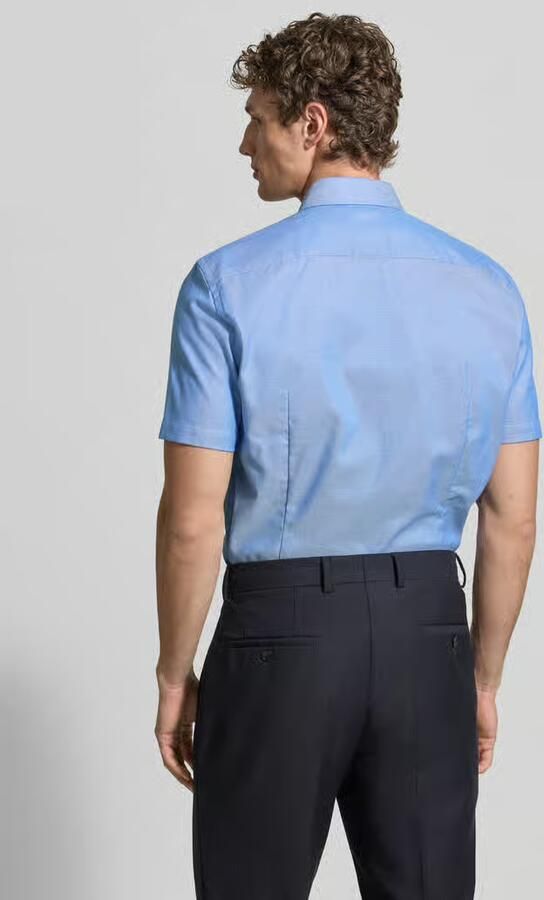 Jake*s slim fit businessoverhemd van katoen met kentkraag - Foto 2