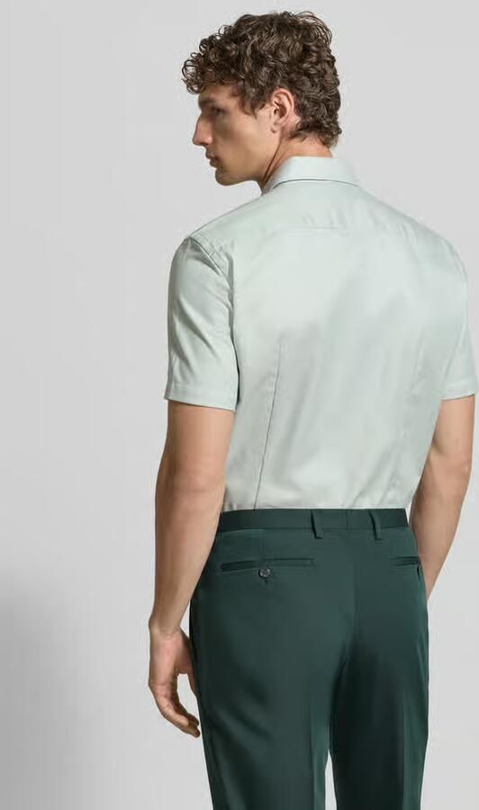 Jake*s slim fit businessoverhemd van katoen met kentkraag - Foto 3