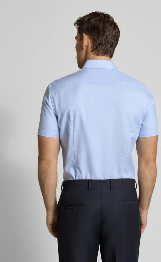 Jake*s slim fit businessoverhemd van katoen met kentkraag - Foto 2