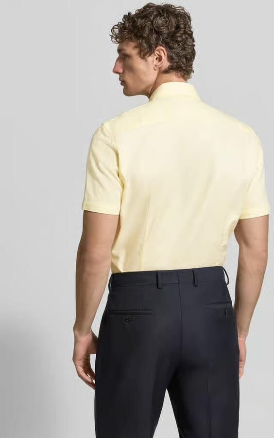 Jake*s slim fit businessoverhemd van katoen met kentkraag - Foto 2