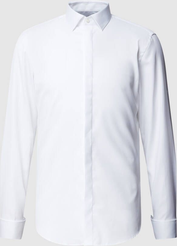 Jake*s Slim fit zakelijk overhemd met kentkraag