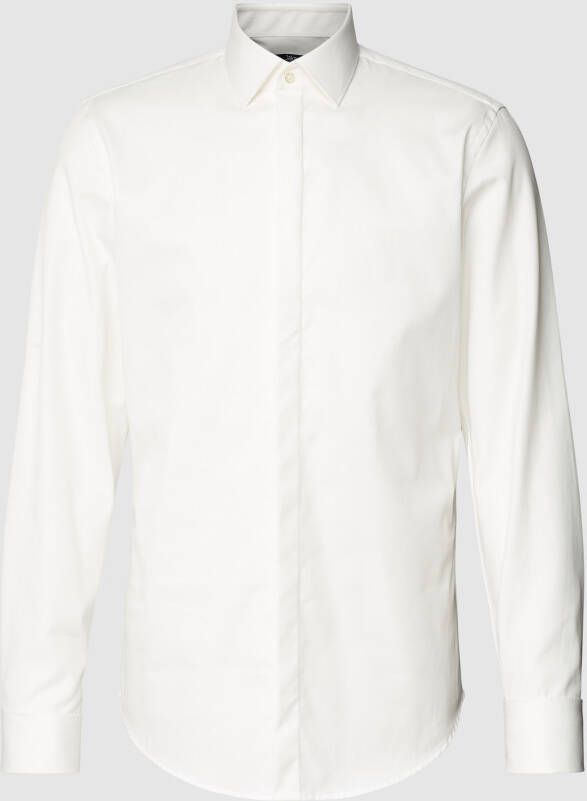 Jake*s Slim fit zakelijk overhemd met kentkraag