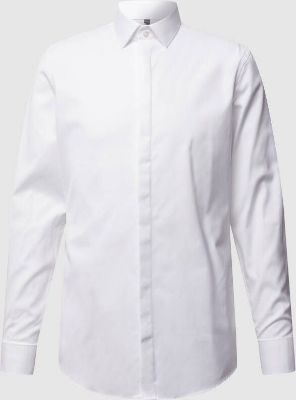 Jake*s Slim fit zakelijk overhemd met kentkraag
