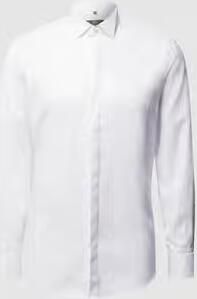 Jake*s slim fit smokingoverhemd van twill - Foto 1