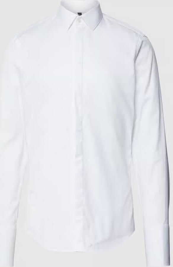 Jake*s Slim fit zakelijk overhemd met kentkraag - Foto 2