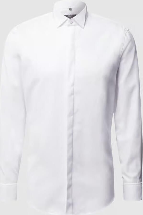 Jake*s slim fit smokingoverhemd van twill - Foto 2