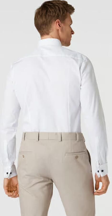 Jake*s Slim fit zakelijk overhemd met kentkraag - Foto 4