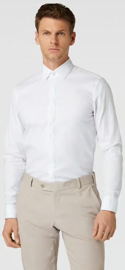 Jake*s Slim fit zakelijk overhemd met kentkraag - Foto 5