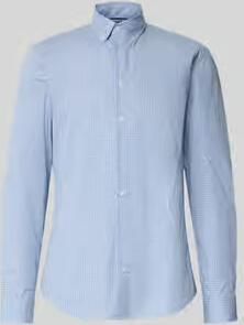 Jake*s slim fit zakelijk hemd met button-downkraag