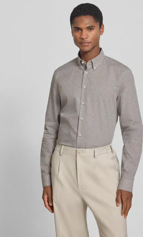 Jake*s slim fit zakelijk hemd met button-downkraag - Foto 4