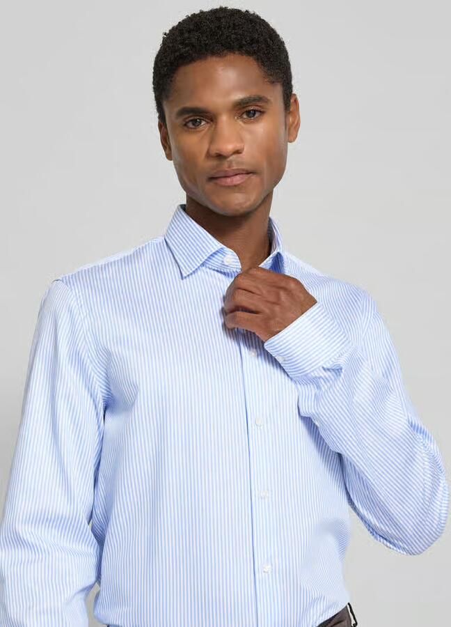 Jake*s slim fit zakelijk hemd met extra lange mouw
