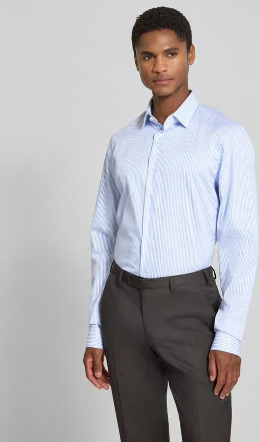 Jake*s slim fit zakelijk hemd met extra lange mouw - Foto 3