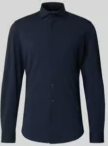 Jake*s slim fit zakelijk hemd met haaikraag