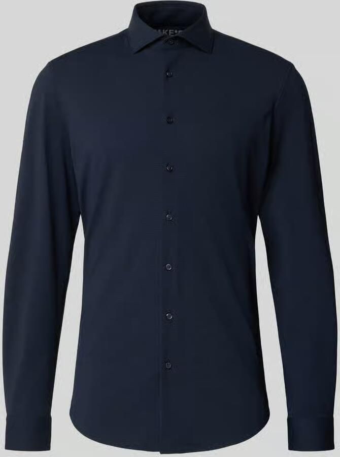 Jake*s slim fit zakelijk hemd met haaikraag - Foto 2