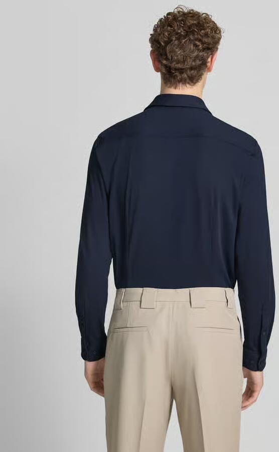 Jake*s slim fit zakelijk hemd met haaikraag - Foto 2