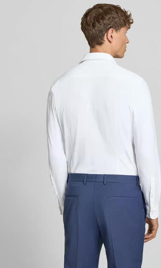 Jake*s slim fit zakelijk hemd met haaikraag - Foto 2
