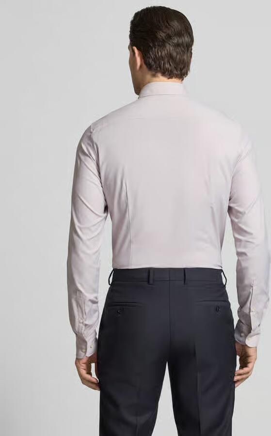 Jake*s Slim fit zakelijk overhemd met kentkraag en extra lange mouwen