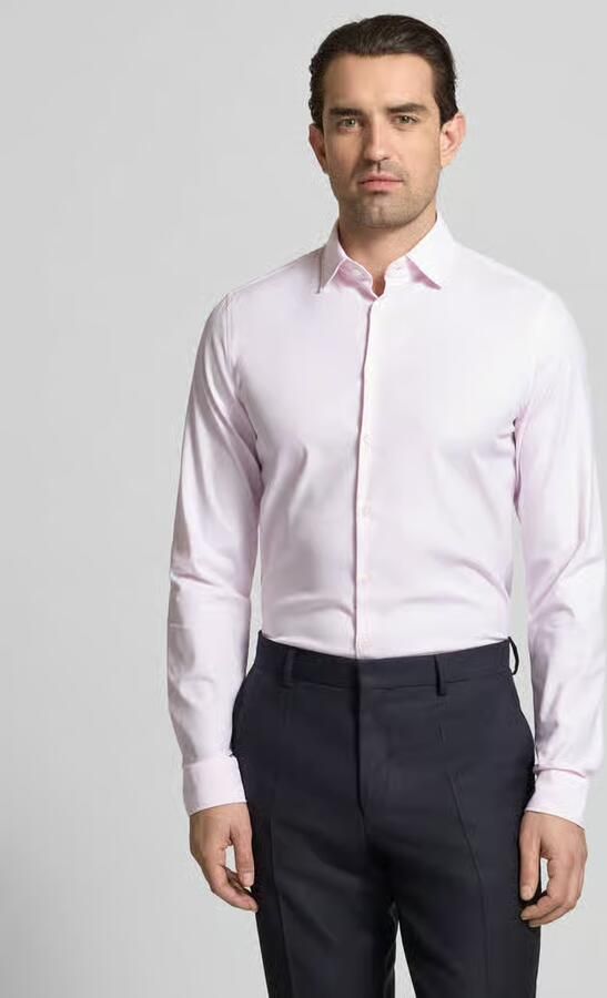 Jake*s Slim fit Zakelijk Hemd met Kentkraag en extra lange Mouwen - Foto 3