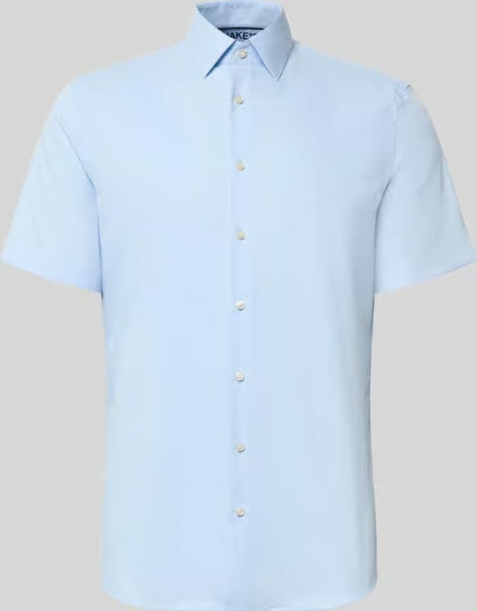 Jake*s slim fit zakelijk hemd met kentkraag - Foto 2