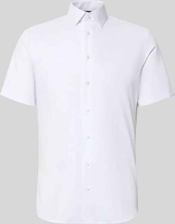 Jake*s slim fit zakelijk hemd met kentkraag