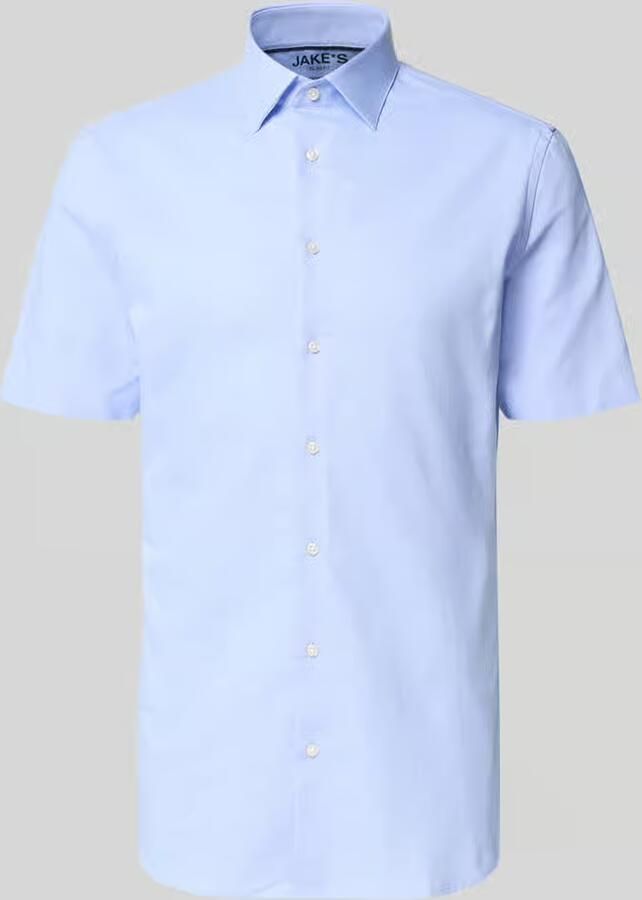 Jake*s slim fit zakelijk hemd met kentkraag - Foto 2