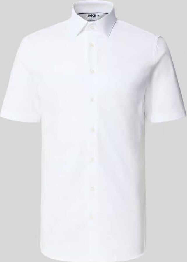 Jake*s slim fit zakelijk hemd met kentkraag - Foto 3