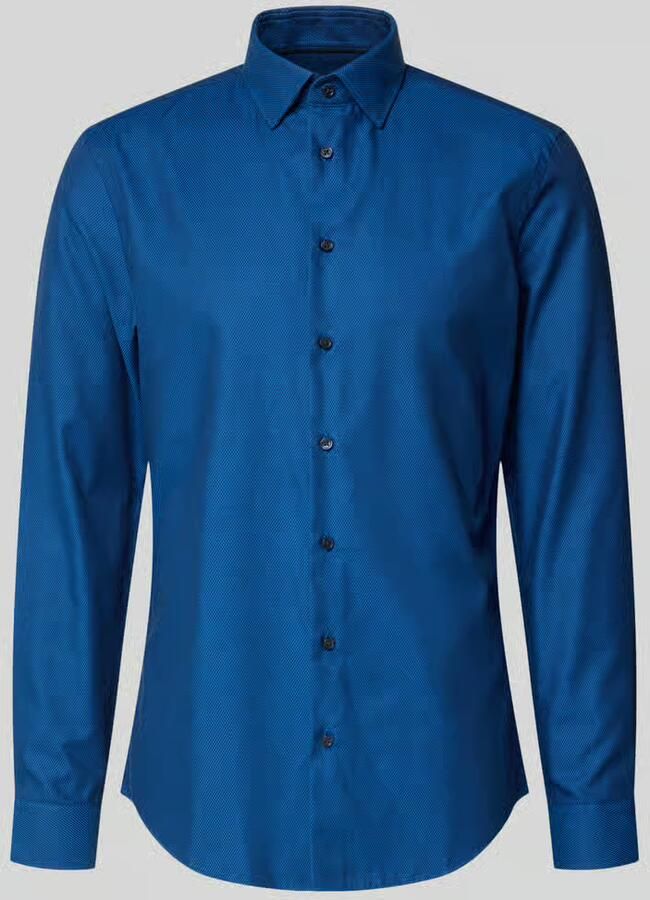 Jake*s slim fit zakelijk hemd met kentkraag - Foto 2