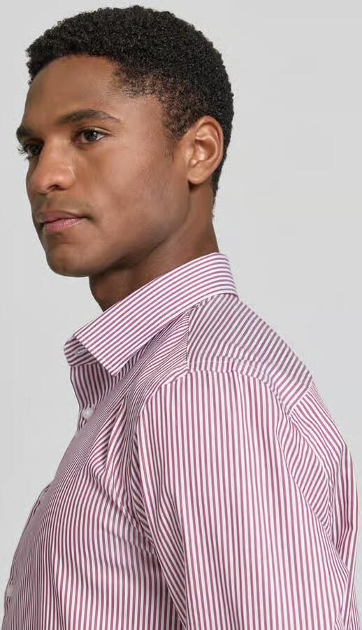 Jake*s slim fit zakelijk hemd met kentkraag