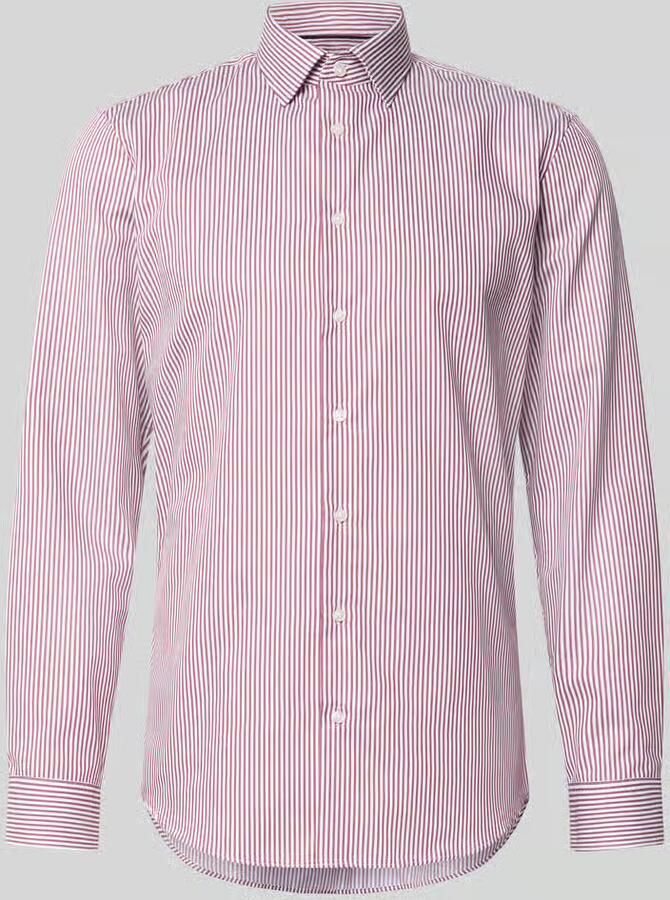 Jake*s slim fit zakelijk hemd met kentkraag - Foto 2