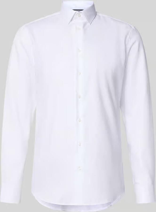 Jake*s slim fit zakelijk hemd met kentkraag - Foto 2