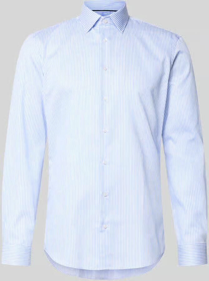 Jake*s slim fit zakelijk hemd met kentkraag - Foto 2