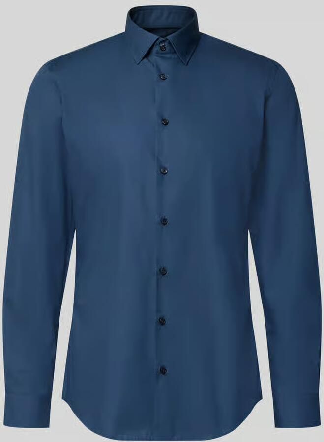 Jake*s slim fit zakelijk hemd met kentkraag - Foto 3