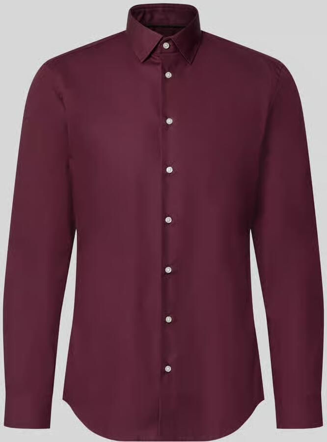 Jake*s slim fit zakelijk hemd met kentkraag - Foto 2