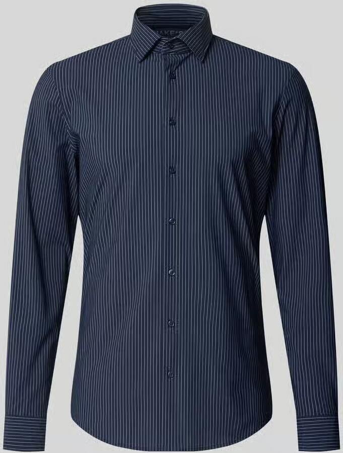 Jake*s slim fit zakelijk hemd met kentkraag - Foto 2
